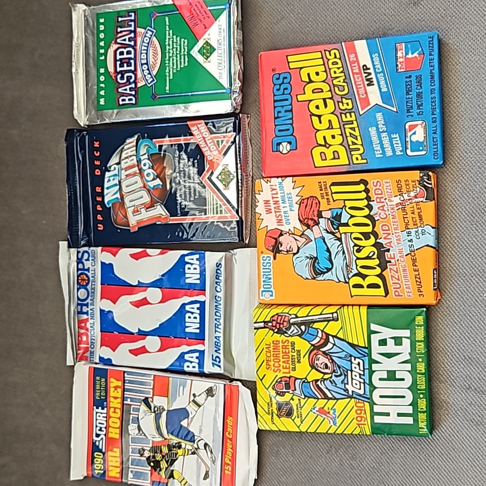 Sealed multi packs of sport cards